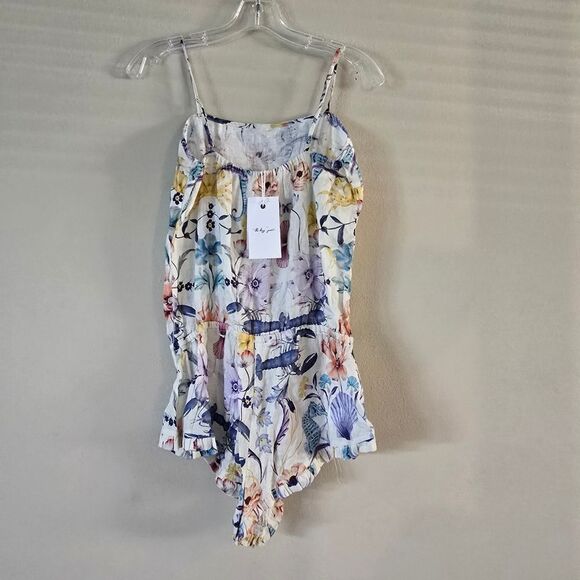 The Lazy Poet Womens Romper 100% Linen Size Medium Multicolor NWT - Picture 6 of 8